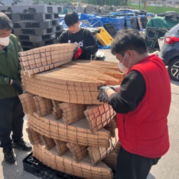 직업훈련생 임가공 작업 납품 소식 이미지