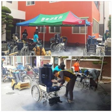 찾아가는 보장구 세척 소독 서비스 기관방문(행복재활원) 이미지