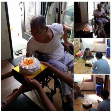 80세 이상 어르신들에게 생일케익 전달 서비스 진행 이미지