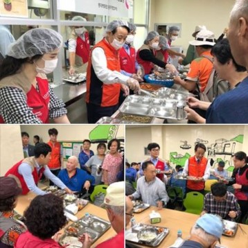 광주롯데백화점 행복나눔 밥상 배식봉사 진행 이미지
